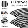 thumbnail image 5 of Throw Pillow Covers 18x18 Inch Set of 2, Black Striped Waterproof Outdoor Pillow Covers, Modern Thin Line Vertical Stripes Decorative Cushion Pillowcases for Couch, Sofa, Bed, Garden, Patio, 5 of 9