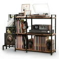 thumbnail image 3 of 400 Vinyl Record Storage Stand with Display Shelf, Turntable & Media Stereo Cabinet for Living Room, 3 of 9