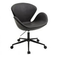 thumbnail image 2 of OS Home and Office Model AW801 Brown Faux Leather Home Office Chair, 2 of 8