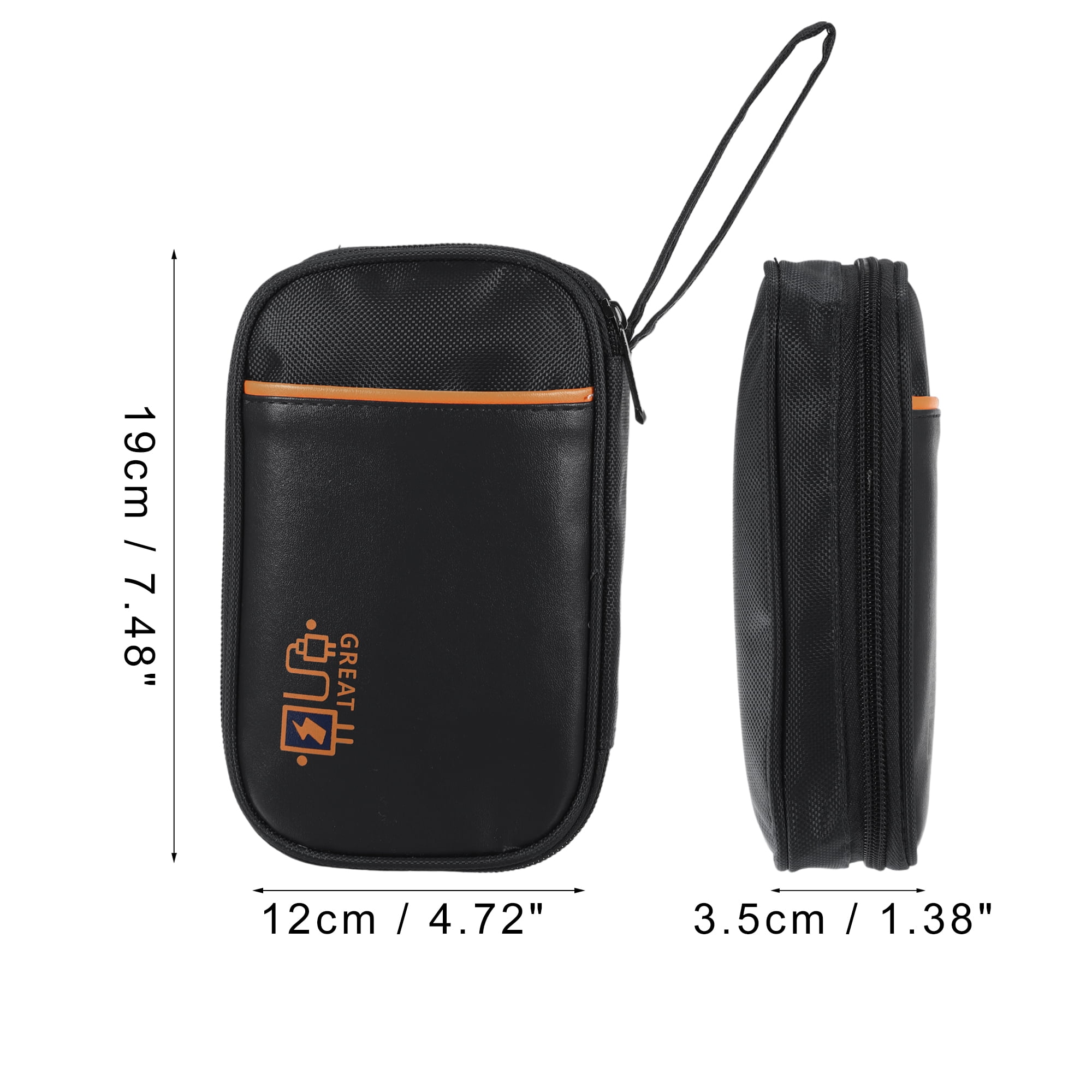 Unique Bargains Electronic Organizer Cable Waterproof Pouch for Accessories Black