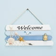 thumbnail image 4 of Letrero de bienvenida de madera para colgar en la pared, Tablero de muestra de bienvenida para playa, barco, océano, placa temática, adornos, puerta de casa, 4 of 5