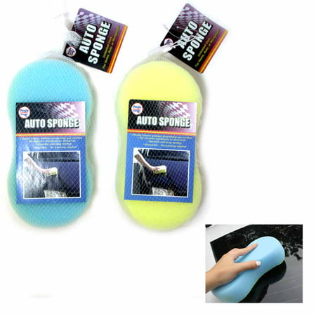 2 Pc Nonslip Cleaning Foam Sponge Auto Car Vehicle Washing Pad Cleaner Tool