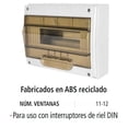 thumbnail image 4 of Centro de Carga IUSA Policarbonato 11 Ventanas Riel DIN Uso Interior y Exterior, 4 of 5