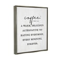 thumbnail image 3 of Stupell Industries Funny Coffee Morning Phrase Graphic Art Luster Gray Floating Framed Canvas Print Wall Art, Design by Lil' Rue, 3 of 6