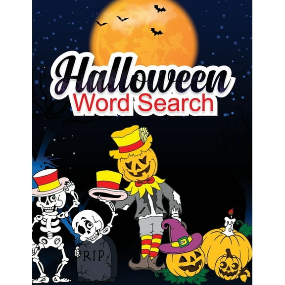 Halloween Word Search: Large Print Halloween Word Search With Coloring Pages (Paperback)(Large Print)