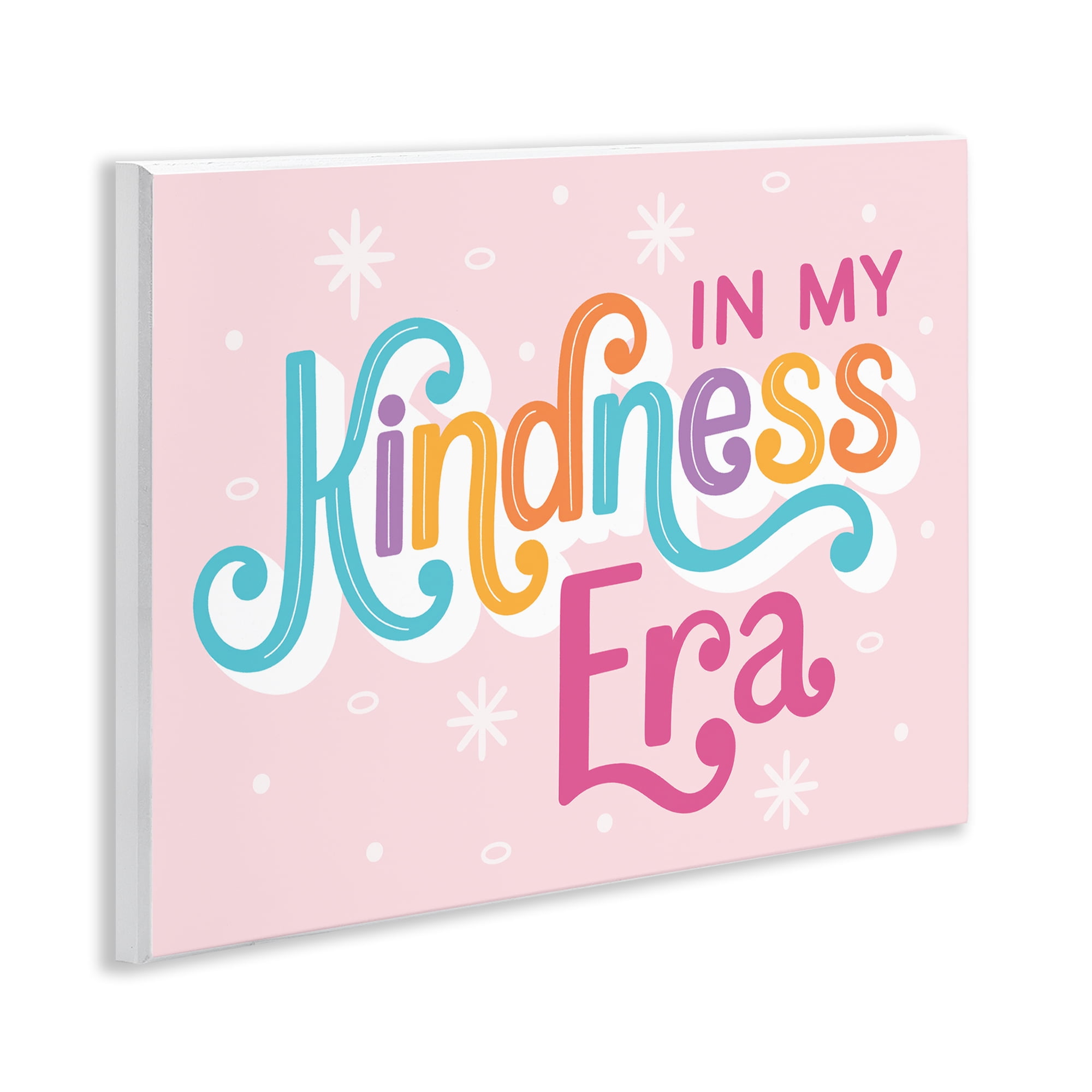 Stupell Industries Pastel Kindness Era Text & Numbers Painting Unframed Art Print Wall Art, 14 x 11