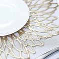 thumbnail image 4 of BalsaCircle 6 Gold Round 15" Dahlia Floral Vinyl PLacemats Wedding Party Decor, 4 of 8