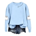 thumbnail image 4 of HUITKMM Chandail à Capuche pour Femmes Imprimé Halloween Manches Longues Sans Capuche Mode Automne Décontracté Col Rond Chandail Graphique pour Automne Hiver, 4 of 5