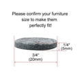 thumbnail image 6 of Fulier 20pcs Round Non-slip Felt Furniture Pads 3/4" Floor Protector for Chair Legs Feet Gray, 6 of 7