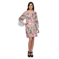 thumbnail image 4 of Moomaya Printed Cotton Robes For Women Plus Size Kimono Robe Short Nightwear, 4 of 6