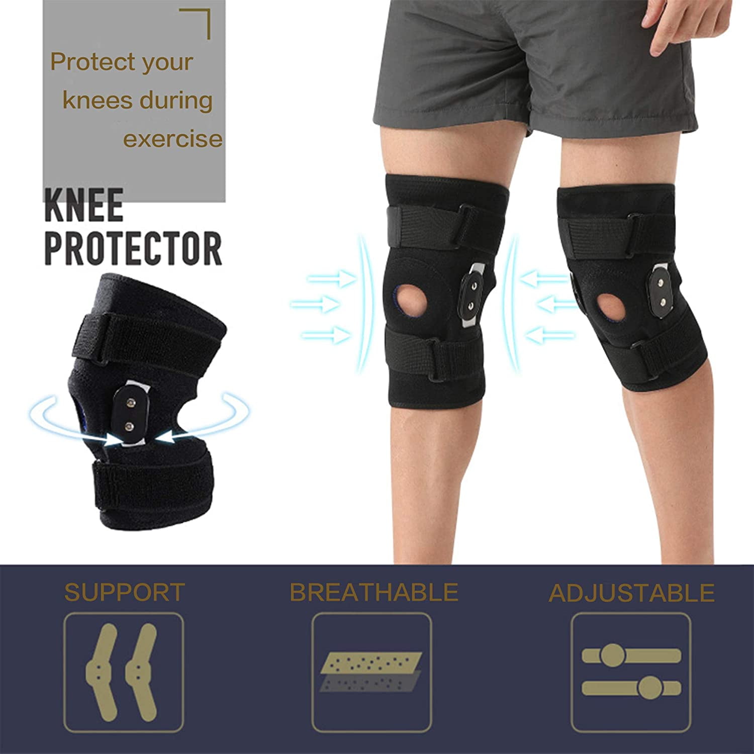 Professional Knee Brace for Knee Pain, Knee Brace with