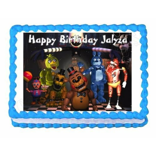 Five Nights At Freddy S Fnaf Party Edible Cake Image Cake Topper Frosting Sheet Walmart Com