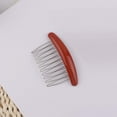 thumbnail image 3 of 3 Pieces Luxury Fashion 10 Teeth Hair Side Combs French Comb Glossy Series Side Hair Combs Curved Hair Clip Combs Hair Accessory for Women and Girls, Glossy Orange, Glossy Gray, Glossy Pink, 3 of 5