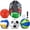 Green, variant on GYA 6 Pcs Sport Ball Set Includes Official Size Soccer, Basketball, Football, Volleyball, Playground Ball, Baseball with Bag & Pump Back to School Gift for Teens Outdoor Sport Play