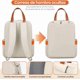 thumbnail image 4 of Mochila para Mujer, Bolsa de Tela Oxford con Correas Oculta Gruesa y Transpirable, Mochila para Portátil con Múltiples Compartimentos, 4 of 4