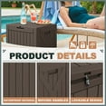 thumbnail image 3 of Patiowell 40 Gallon Outdoor Deck Box, Lockable Weatherproof Plastic Storage with Handles for Patio, Garden, Pool, 3 of 7