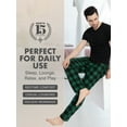 thumbnail image 6 of North 15 Mens Super Cozy Buffalo Plaid Micro Fleece Pajama Pants-1235-Green-XXL, 6 of 9