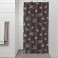 thumbnail image 2 of Daisy Pioneer Flower Blue Pattern Modern Waterproof Shower Curtain Set with 12 Hooks, Washable Decorative Bathroom Shower Curtain, 2 of 6