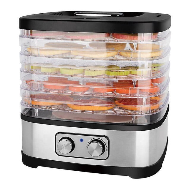 Máquina deshidratadora de alimentos con temperatura ajustable, deshidratadores de 5 bandejas para alimentos y frutas, golosinas para perros, hierbas, refrigerios, secador de alimentos eléctr