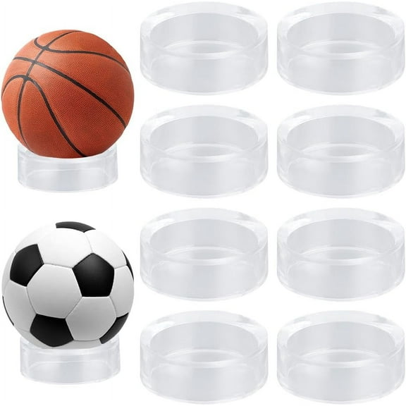 12Pcs Round Acrylic Risers Display Stands Clear Plastic Pedestal Disc Column Nesting Buffet Jewelry Ring Sphere Shelf Stands with Hollow Bottom for Jewelry Balls Food Table Display for diy