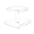 thumbnail image 3 of Organizador de baño, estante acrílico para mostrador, lociones de maquillaje, tocador, bandeja de almacenamiento, estante para sala de estar, mesa de, 3 of 10