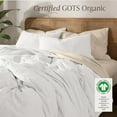 thumbnail image 3 of Bare Home Organic Cotton Jersey Duvet Cover Set with Shams, 3-Piece, Full/Queen, White, 3 of 10