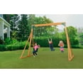 thumbnail image 2 of Trailside Cedar Swingset with Belt Swings and Trapeze Bar, All Wood, Hardware, and Assembly Instructions Included, 2 of 10