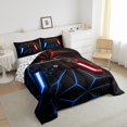 thumbnail image 4 of Gaming Bedding Set Twin Size Gamer Comforter Set 3d Gaming Geometric Comforter Gamepad Gamer Console Bedding Teens Video Game Duvet Insert - 1 Comforter 1 Pillow Sham, 4 of 5