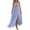 Blue, variant on Women Halter Summer Dresses Sleeveless Cutout Backless Sundress Slit Boho Maxi Beach Wedding Guest Dress