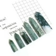 thumbnail image 3 of HOOUN Natural Moss Agate Quartz Crystal Obelisk Wand Tower Single Point Healing Reiki-9-10cm, 3 of 9