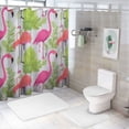 thumbnail image 7 of Orinice Flamingo Banana Leaf Shower Curtain for BathroomWaterproof Polyester Fabric Shower Curtains Set with 12 Plastic Hooks Machine Washable Bath Curtain Decoration 36x72, 7 of 7