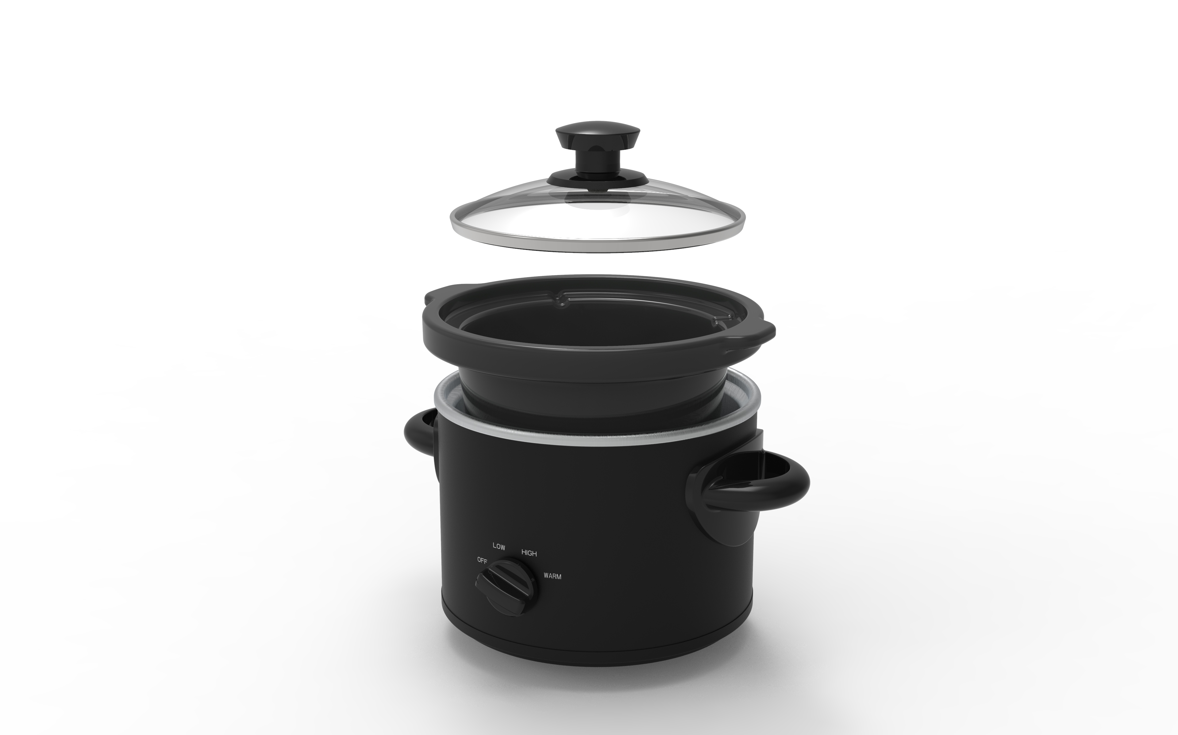 Mainstays 2 Quart Round Slow Cooker, Matte Black photo 7