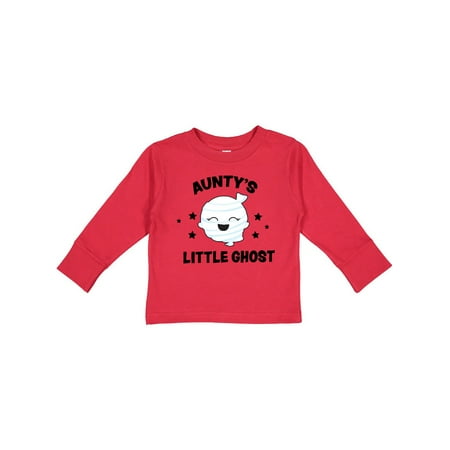 

Inktastic Cute Aunty s Little Ghost with Stars Gift Toddler Toddler Girl Long Sleeve T-Shirt