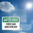 thumbnail image 5 of First Aid And CPR Kit OSHA SAFETY FIRST Vinyl Decal Label 10 Inch x 7 Inch - 5 Pack, 5 of 6