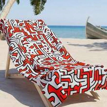 [Beach towel]Keith ha ring Inspired Beach towel trendsetting a rt Lovers Beach towel For summer, street a rt enthusia st 0363 a MsBct