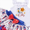 thumbnail image 6 of Paguaki Baby Girl Clothes Independence Day Cute Printed Sleeveless Romper And Skirt 3-Piece Set With Headband Summer Outfit, 6 of 6