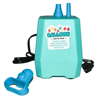 7" Blue Electric Balloon Inflator, with Extendable Tip and Balloon Knotter, by Way To Celebrate