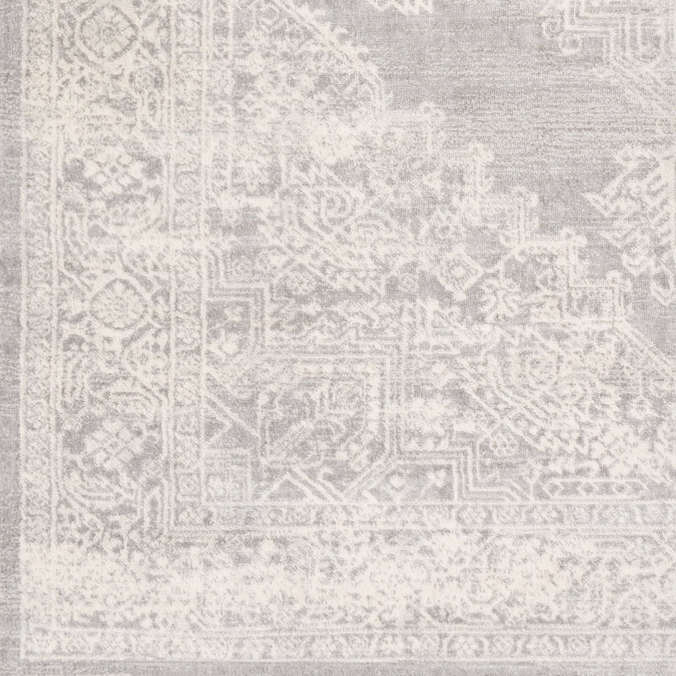 Livabliss Roma Vintage Medallion Area Rug,6'7" x 9',Grey