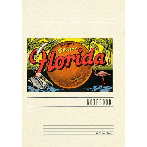 Vintage Lined Notebook Greetings from Stuart, Florida (Paperback)