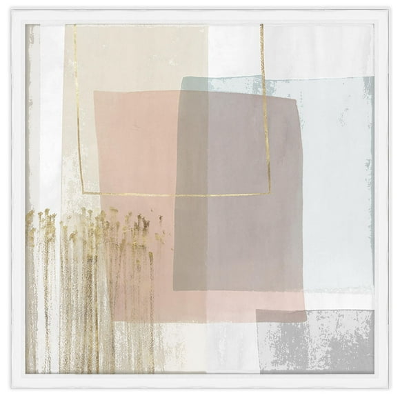 Artissimo Designs - Toile imprimée encadrée abstraite, blush - 31.25W x 31.25H x 2D