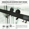 thumbnail image 2 of MCOCOD 56 to 61 in. W x 66 in. H Frameless Double Sliding Tub Door, 3/8" (10 mm) Clear Tempered Glass Shower Doors, Matte Black Finish, 2 of 10