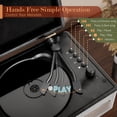 thumbnail image 3 of Caja de música RetroBeat Time Vintage CD y tocadiscos negra, 3 of 7