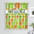 thumbnail image 2 of Kitchen Curtains 36 Inch Short - 3 Panel Set, Rod Pocket Window Curtain, 100% Polyester for Farmhouse, Cafe, Kitchen, Living Room, Bedroom, Sports-Themed Design, Easy Wash, 2 of 6