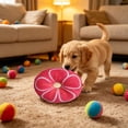 thumbnail image 6 of PoyoKee Cat Toys for Indoor Cats, Donut Shaped Squeaky Puppy Dog Toys to Keep Them Busy, Soft Crystal Fabric & with Squeaker for Small Dogs, Pink, 6 of 7