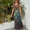 thumbnail image 3 of Mermaid Fish Scales Sleeveless Dress Female Clothing Dress Women Summer 2025 Dress, 3 of 7