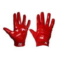 Barnett FRG-03 The Best Receiver Football Gloves, Red, 2XL