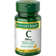 2 Pack - Nature's Bounty Vitamin C 500 mg Tablets 100 Tablets Each