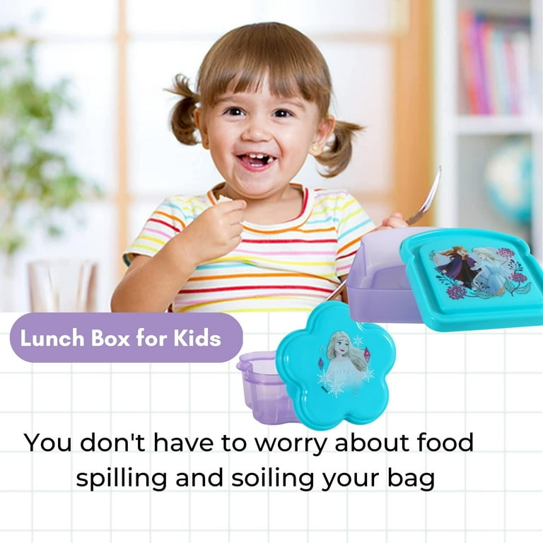  Frozen Lunch Box for Girls - 4 Pc Bundle with Frozen