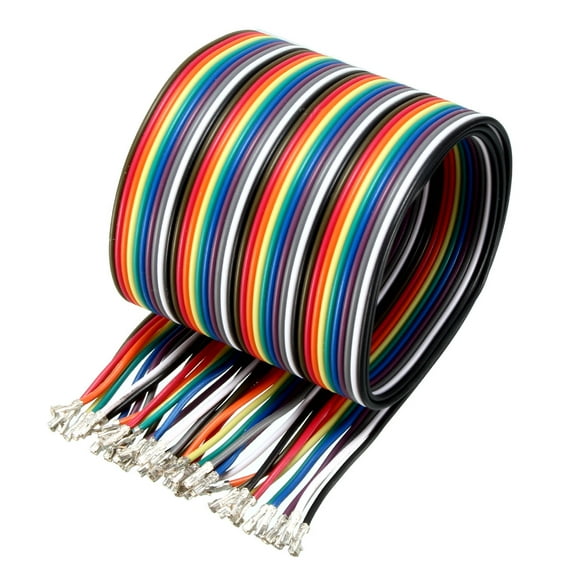Female -Female 40P Jumper Wire 2.54mm Pitch Ribbon Cable Breadboard 50cm Length