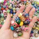 thumbnail image 5 of Surtido de cuentas europeas con agujeros grandes, cuentas espaciadoras, cuentas artesanales de diamantes de imitación para abalorios, pulseras, fabricación de joyas (Rainbow-200pcs), 5 of 5